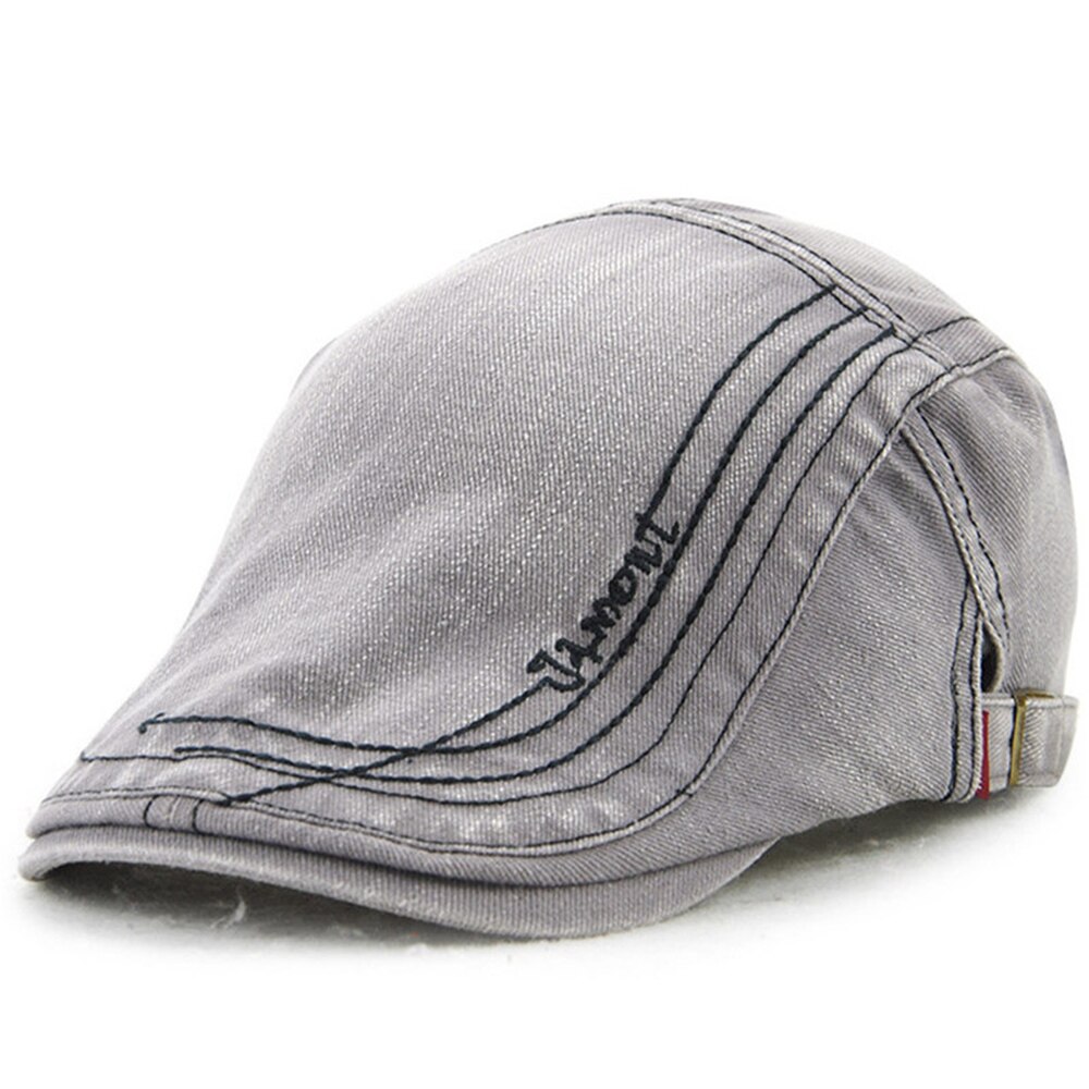 Gorro Vintage de algodón para hombre, gorra informal con visera ajustable, Boinas planas Retro, ropa de calle, sombrero de Golf para otoño,