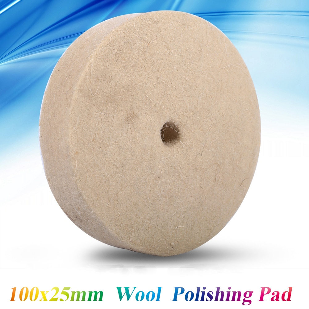1PC 100x25mm 4 "laine polissage roue tampons de polissage meuleuse d'angle roue feutre disque de polissage pour métal marbre verre céramique
