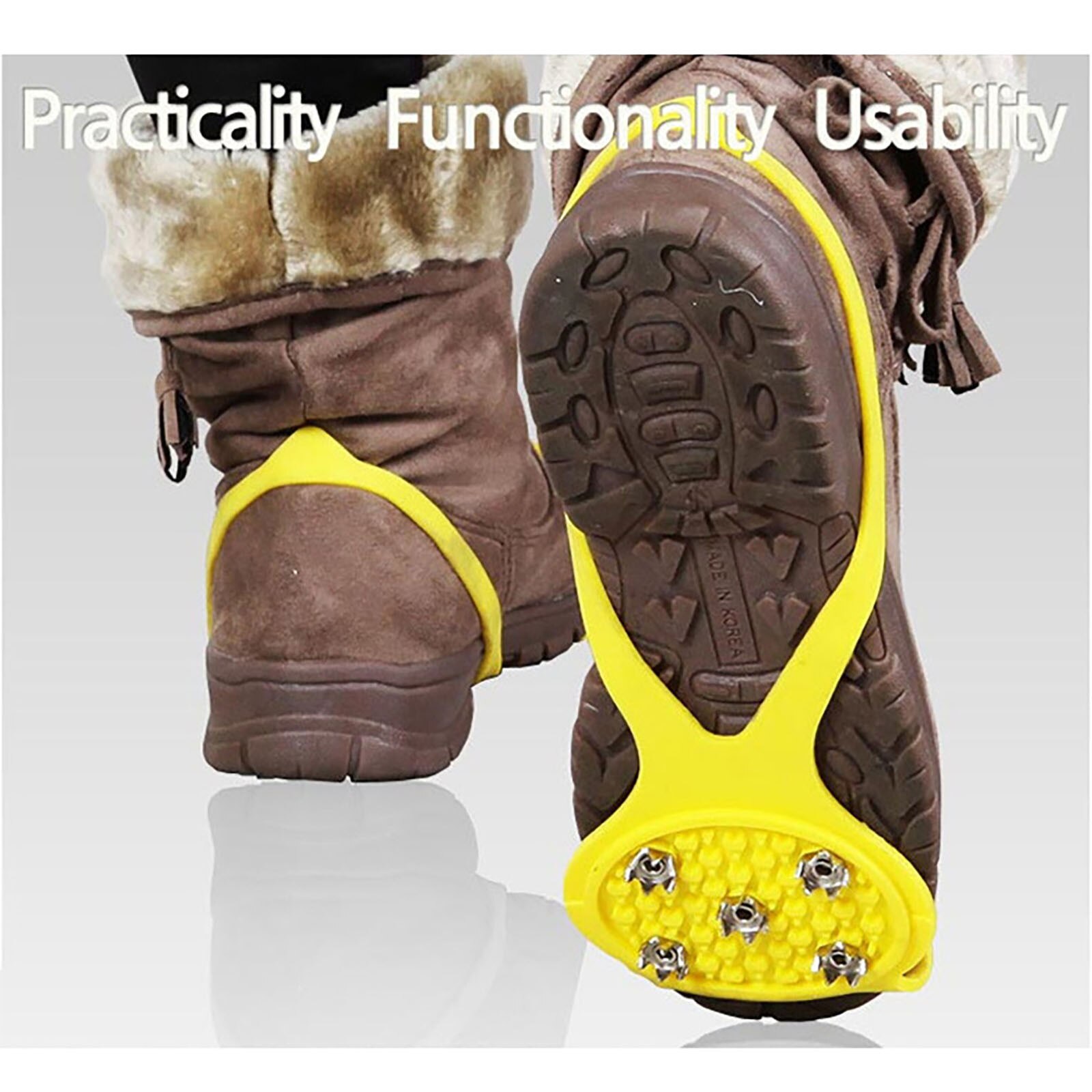 Sneeuw Studs Antislip Outdoor Klimmen Wandelschoenen Covers Ijs Spikes Grips Stijgijzers Voor Wandelen Outdoor Schoenen Covers Inlegzolen d07
