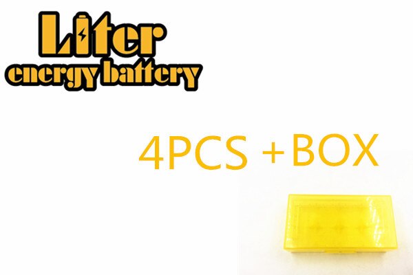 Original Liter energy battery ICR 18500 Battery 3.7V 1600mAh li-ion Rechargeable Battery protective storage box: 4pcs