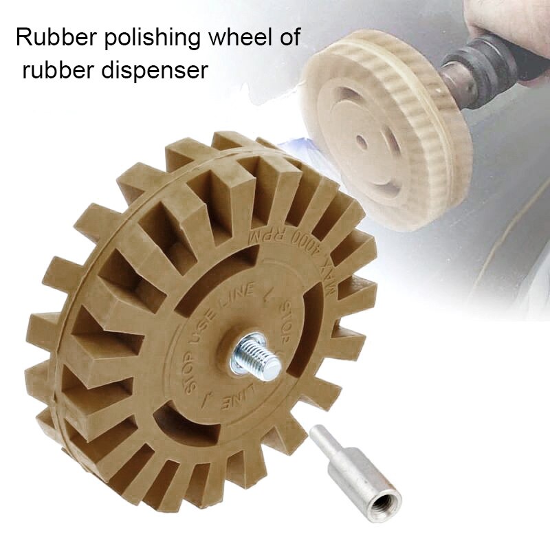20MM Car Rubber Eraser Wheel Pad Rubber Disk Decal Eraser Wheel Car Sticker Remover Paint Cleaner Car Polish Auxiliary Tool