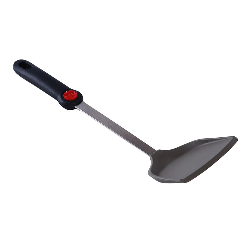 Espátula de silicona antiadherente con mango de acero inoxidable, pala de Wok, tortita de silicona, cuchara para cocina, utensilios