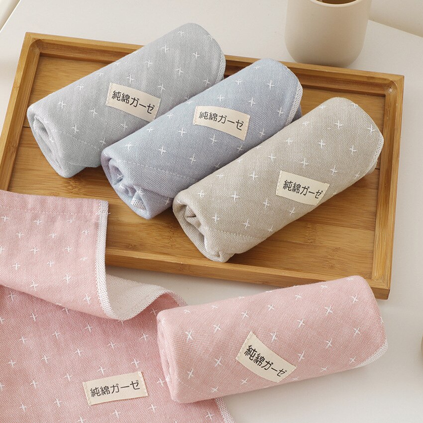 Square Towel Pure Cotton Geometric Printed Thicken Soft Towels Good Water Absorption Plain Dyed Home Bathroom Toalla Cuadrada