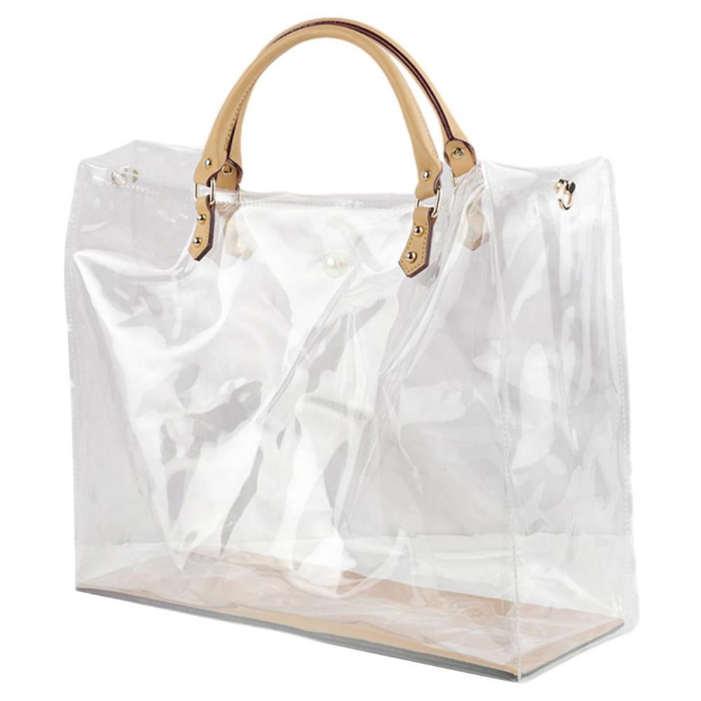 Diy Storage Bag Waterproof Pvc Transparent Diy Tote Bag Handbag Making Kit with Craft Accessories Tool Set Handmade Tote Bag: green