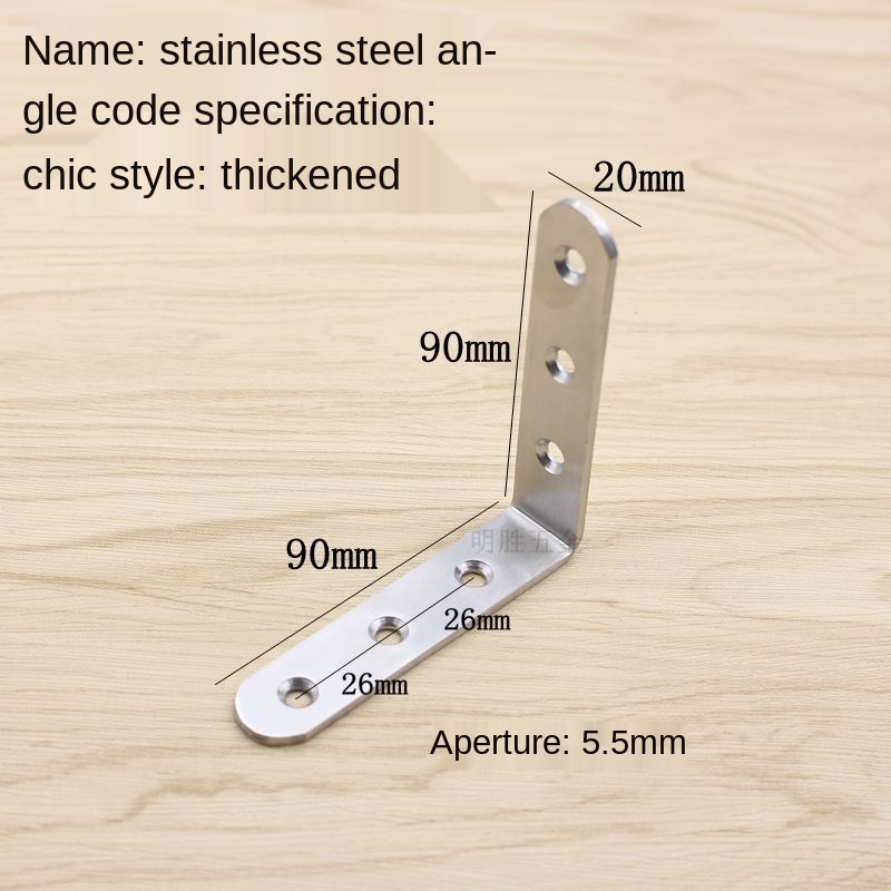 Starke edelstahl winkel Code dreieck halterung befestigt winkel eisen möbel 90 grad rechtwinklig möbel Hardware-: 20 X 90 X 90 X 5.5