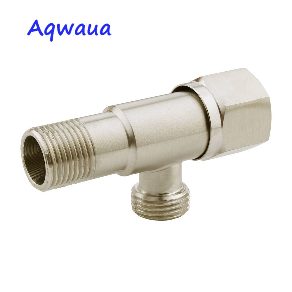 Aqwaua Toilet Angle Valve Faucet Angle Valve Stainless Steel Diverter Toilet Stop Valve Kitchen Accessories Bathroom Accessories