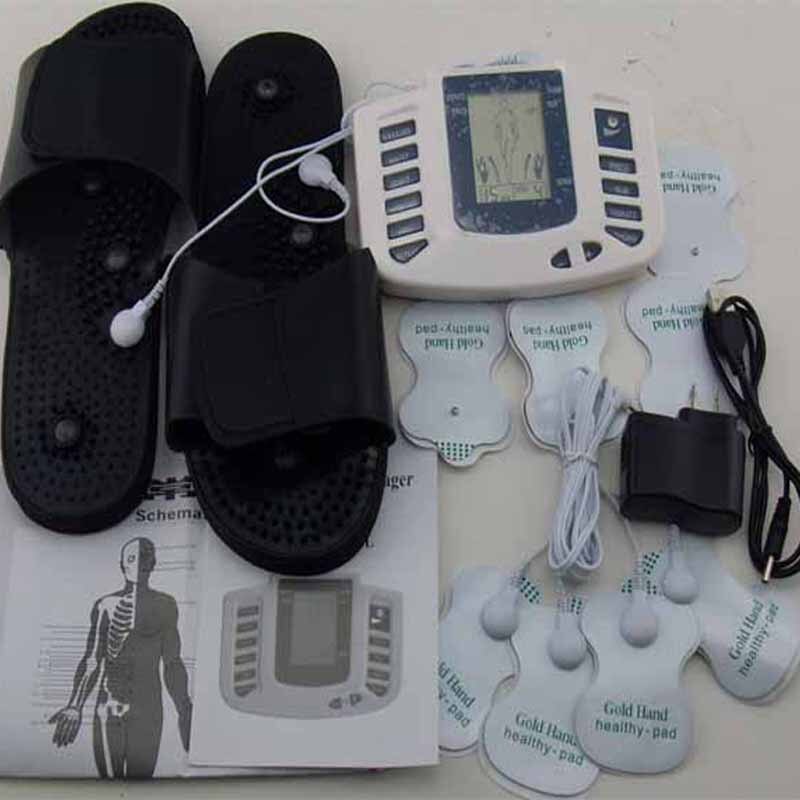 Électro stimulateur Tens EMS, appareil de relaxation pour tout le corps, masseur de thérapie musculaire, stimulation par impulsion, Acupuncture Tens avec pantoufle de thérapie