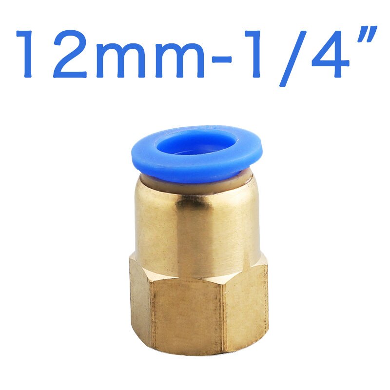 Slang 4mm 6mm 8mm 10mm 12mm pneumatiska kopplingar 1/8 '' 1/4 '' 3/8 '' 1/2 '' invändig tryckgänga för anslutning av luftrör: Pcf 12-02