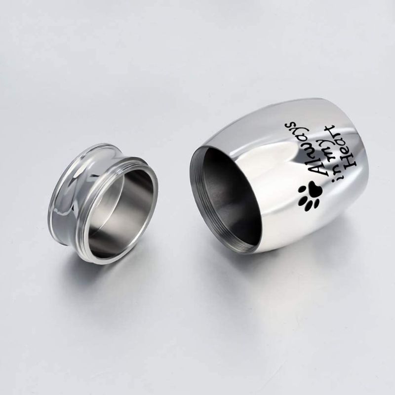 Pet Cremation Urns Stainless Steel Ash Memorial Container Dog Cat Perfect Restin