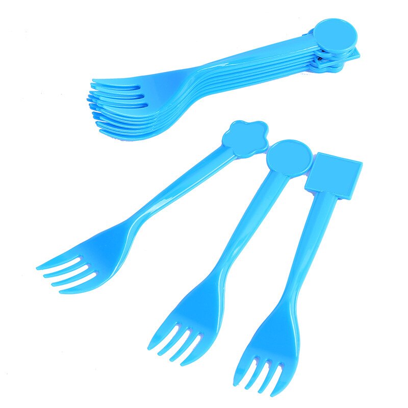 Mermaid Theme Birthday Party Decoration Mermaid Party Disposable Tableware Set Cake Topper Baby Shower Girl 1st Birthday Party: 10pcs fork