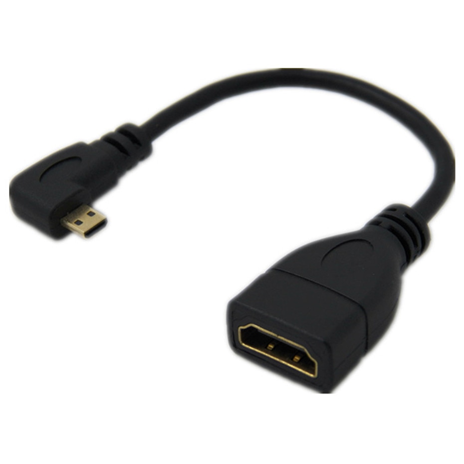 HDMI Kabel Micro hdmi 90 Graden Haakse Male naar HDMI Vrouwelijke UP & Down & Links HDTV voor Mobiele telefoons Tabletten 1080P 0.15M