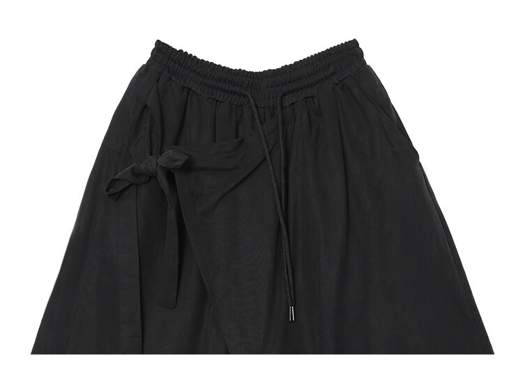 Original casual pants men's culottes loose wide-leg pants Yamamoto wind niche multi-level men's nine-point pants