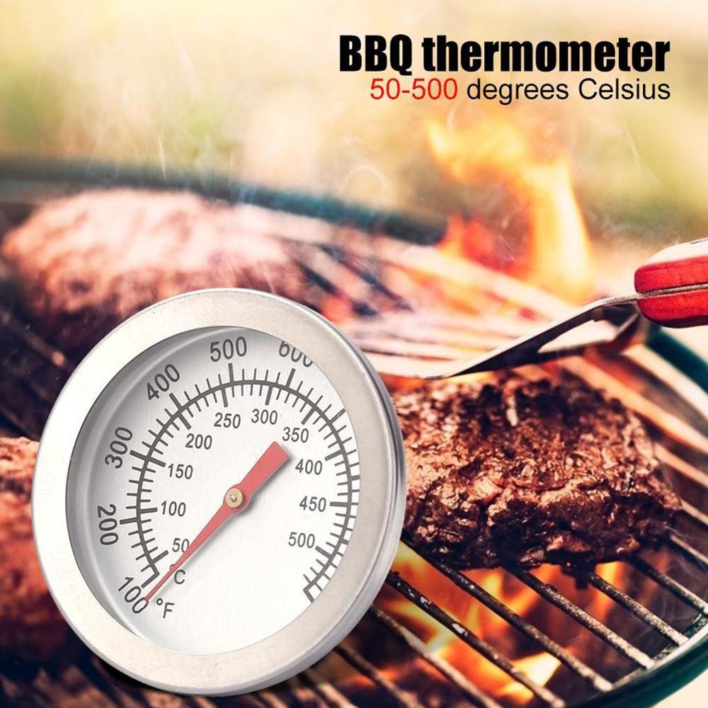 50-500 grill rostfritt stål grill grill rök termometer temperaturmätare ugn termometer