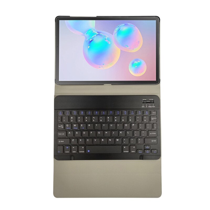 Bluetooth tastatur til samsung galaxy tab  s6 10.5 sm-t860/t865 tablet cover magnetisk aftageligt tastatur læder etui  #2