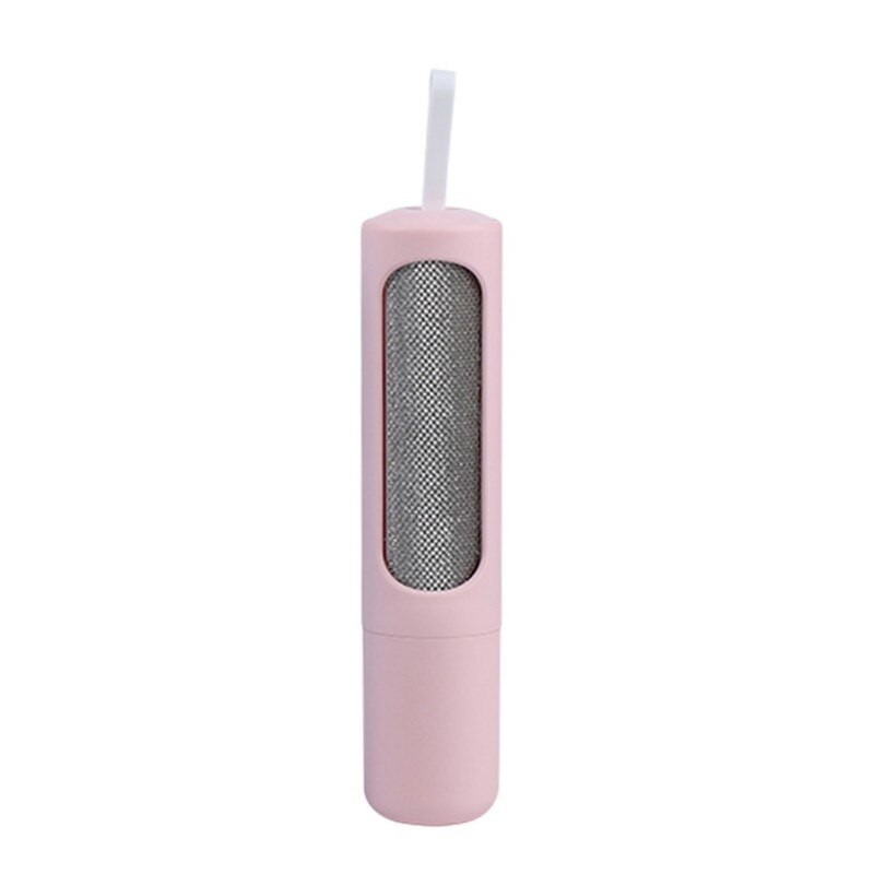 Limpiador de pelo pegajoso electrostático en forma de tambor para gatos domésticos y perros: Rosa