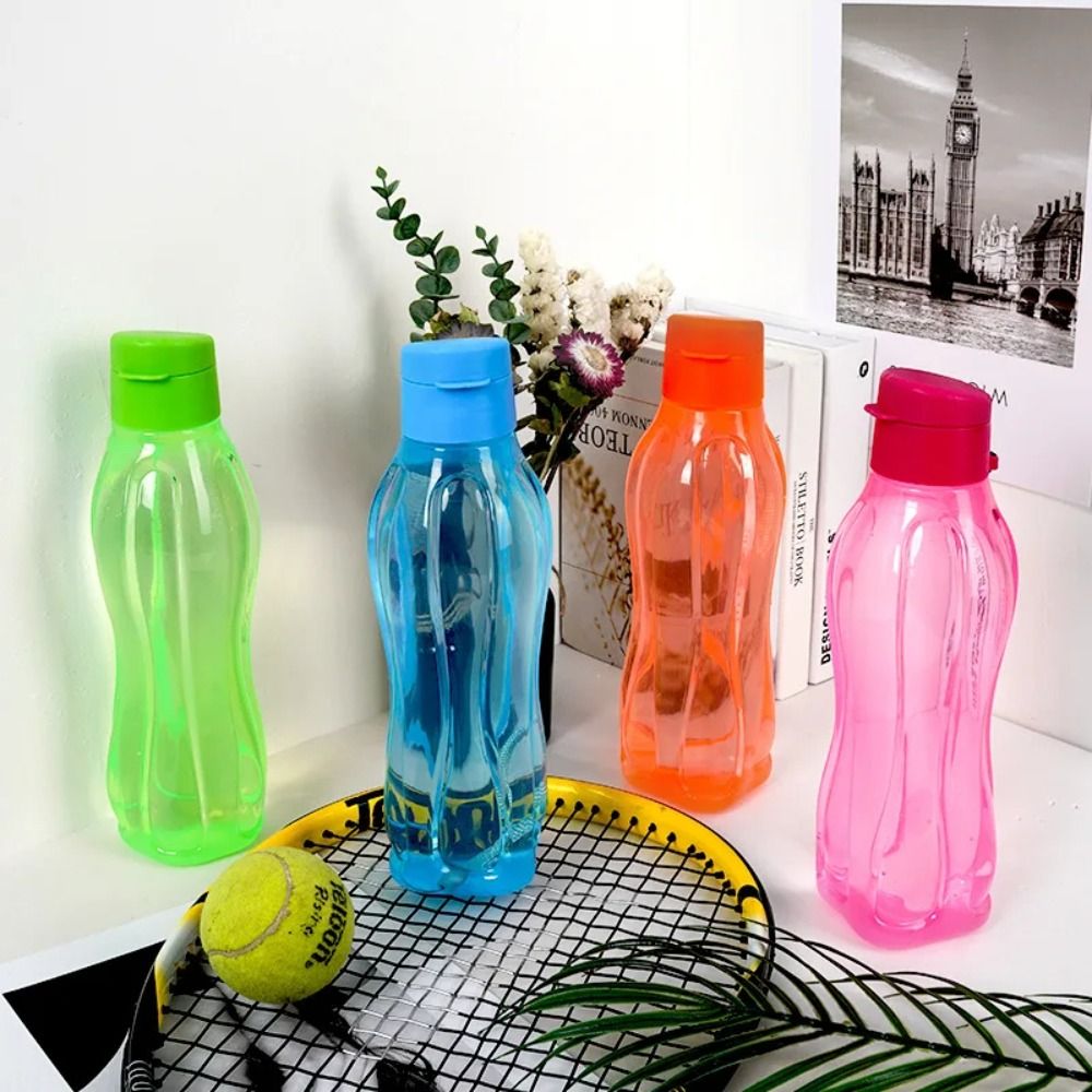 800/1100Ml Plastic Waterfles Grote Capaciteit Lekvrije Flip Top Drinkfles Met Handgreepband Lichtgewicht Reisketel