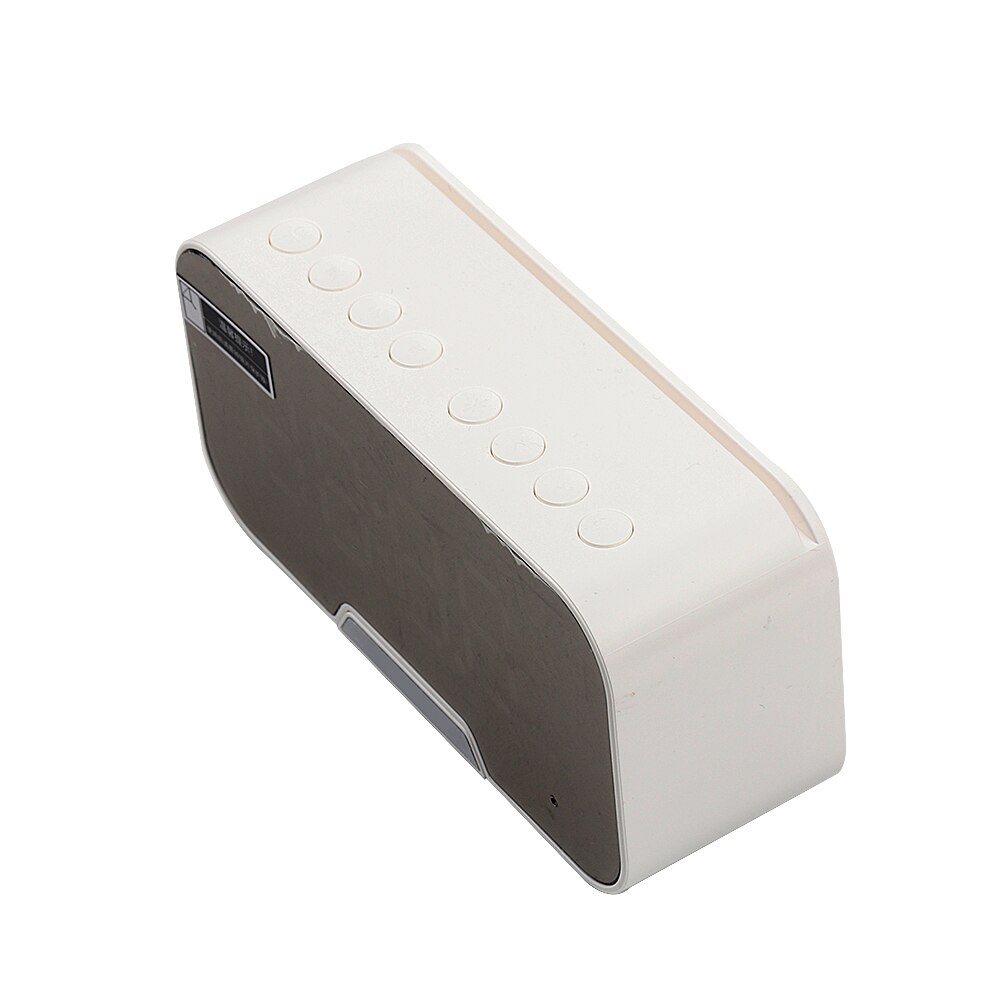 LED Wireless Bluetooth Speakers 3W Fm Radio With Digital Alarm Clock Mirror Sound Box Subwoofer Handsfree Desktop Speaker: 02