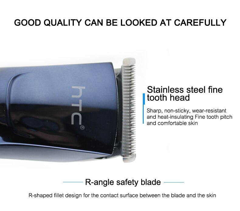 HTC AT-228B Hair Clipper Haircut Trimmer Adjustable Electric Hair Shaver Razor Salon Adult Children Chargeable
