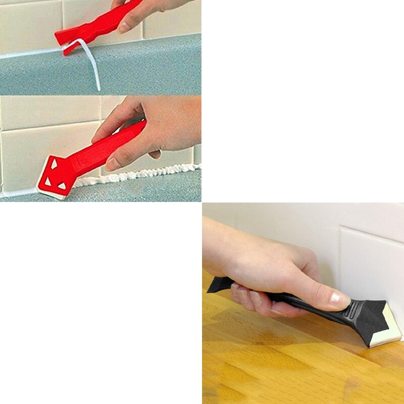 1 set Caulking Smoother Tile Cleaner Caulk Finisher Remover Scraper Sealant Removal Tool & 1 set Caulk Away Remover