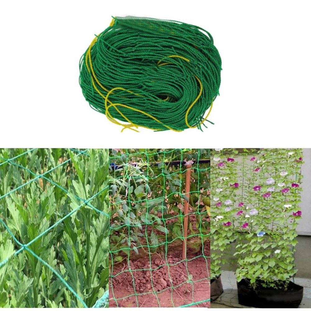 Lattice Net Green Gardening Plant Climbing Frame Mesh Ornaments Flower Vine Holder Mesh Wear-resistant for Cucumbers Watermelons