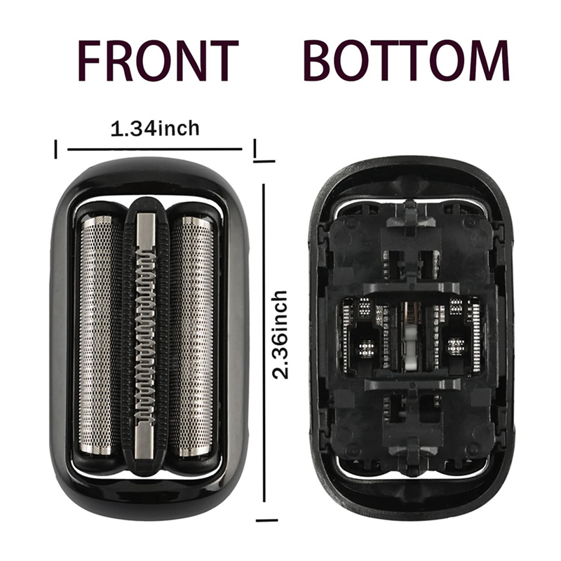 2er Pack Serie 5/6 53b Ersatz kopf für braun Elektro folien rasierer 5020cs 5018s 5035s 5049cs 5050cs 6020s 6040cs
