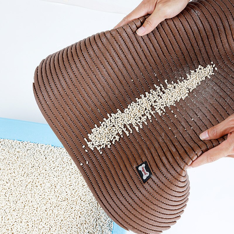Non slip Litter Lock Mat Cat Litter Trapping Mat Pet Food Mat Wipe Cleaning