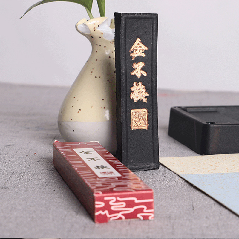Chinese Ink Stick Calligraphy Writing Ink Stick Block Taditional Rectangle Ink Stones With Box for Calligraphy Art Painting