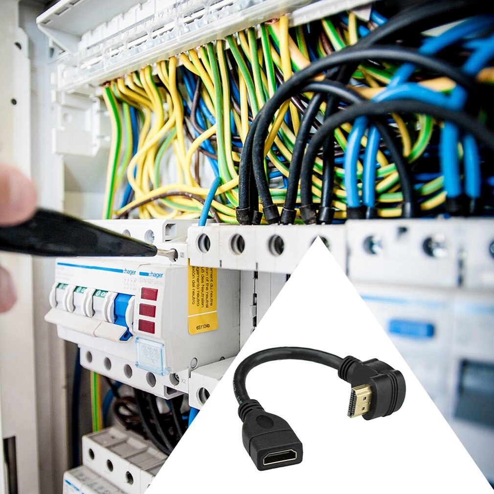 Rechts-winkel Mini HDMI Stecker auf HDMI Buchse Adapter 90 Grad vergoldet Konverter Kabel hoch-Geschwindigkeit HDMI Stecker