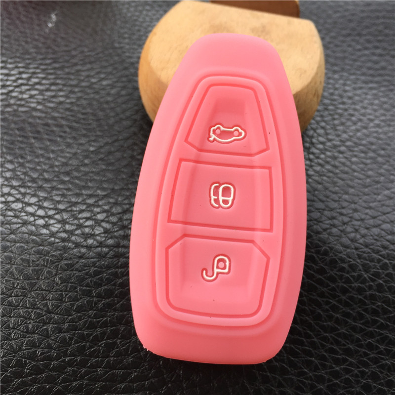 Silicone rubber car key case cover for Ford Focus 3 MK3 ST RS Ecosport Kuga fiesta Fiesta Focus Mondeo3 Buttons smart key