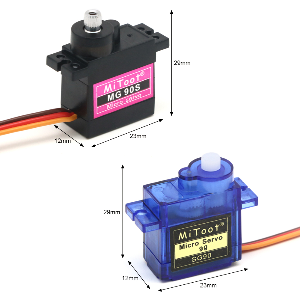5/10 / 20szt MG90S Metal Gear Digital 9g Servo SG90 do helikoptera Rc Plane Boat Car MG90 9G Trex 450 RC Robot Helikopter
