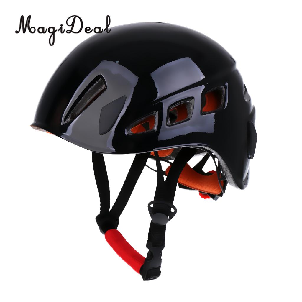 MagiDeal Adult Safety Rock Climbing Caving Helmet Scaffolding Aerial Working Construction Head Protector Black