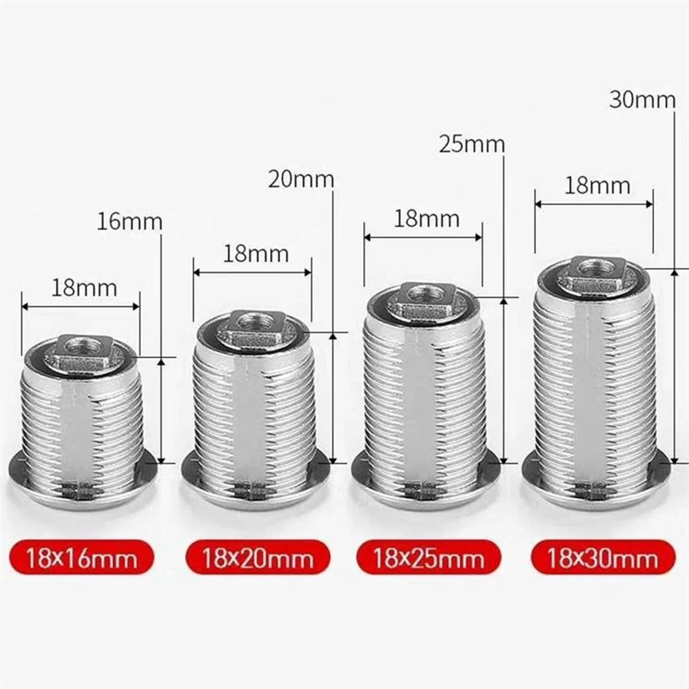 5/10Sets Drawer lock Cabinet Lock Mail Box Locker Cam Lock Cupboard Door Tongue Lock With 2 Key Furniture Hardware fechadura