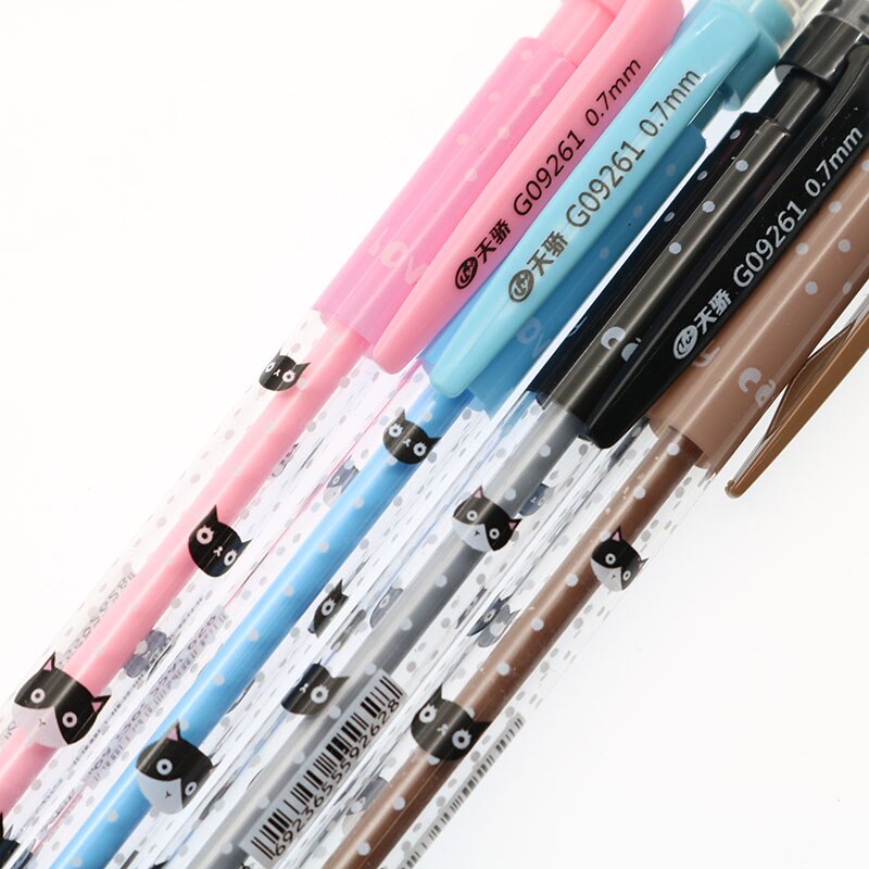 Lápices mecánicos de dibujos animados para niños y estudiantes, material de papelería para escuela y oficina, 0,7mm, 4 Uds.