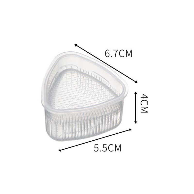 1Pcs DIY Handmade Sushi Rice Ball Mould Triangle Kitchen Tool PP Cartoon Shape Transparent Sushi Rice Ball Food Press Maker: small triangular