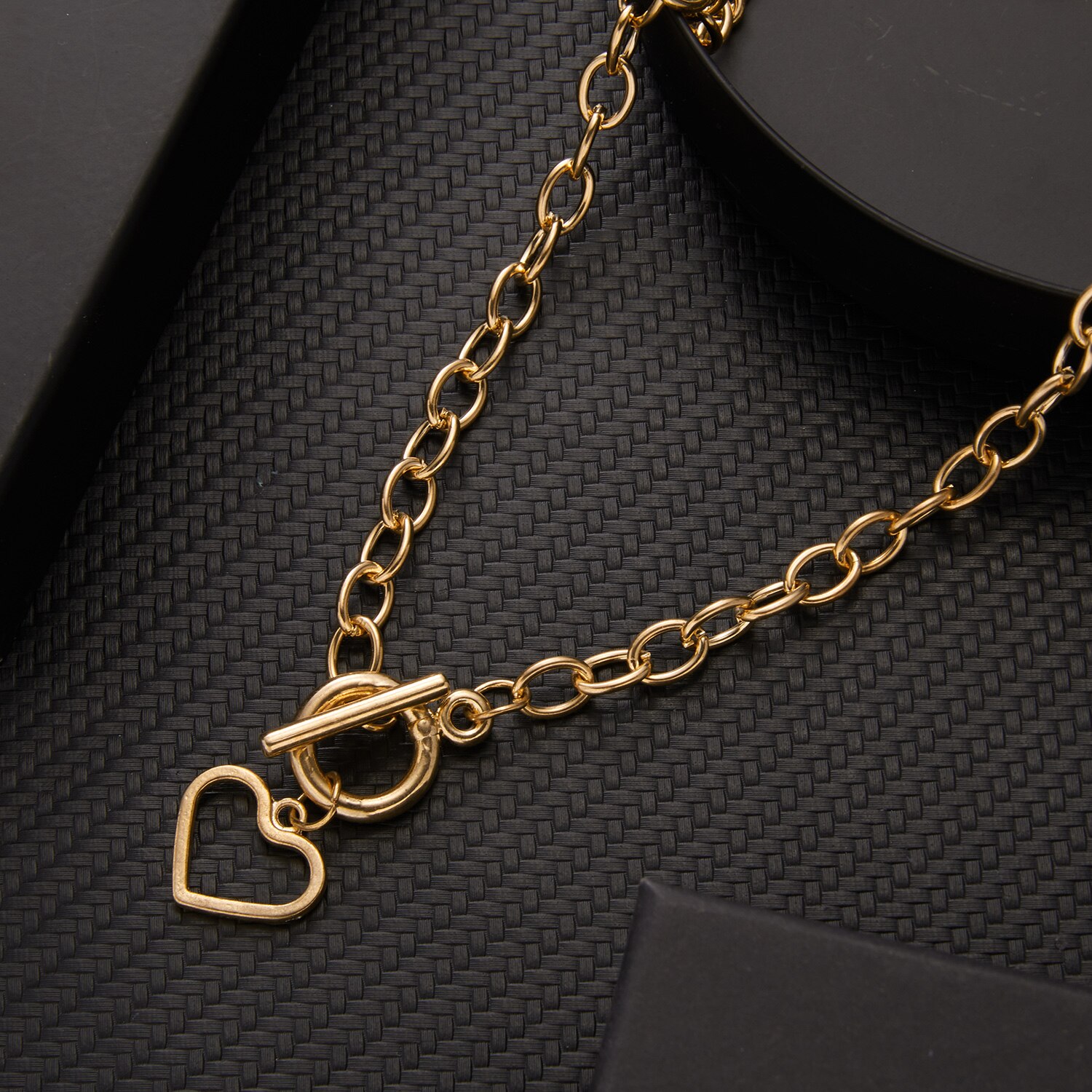 Collar de corazón de perlas para mujer, gargantilla de cadena de clavícula, joyería , de ,: NC22Y0082-2
