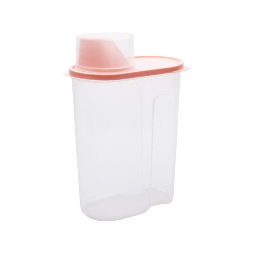 Boîte de stockage de nourriture de PP ensemble de récipient clair en plastique avec verser des couvercles bouteilles de Grains pots de stockage de réservoir cuisine séchée 1.9L-2.5L D4E7: PINK 2.5L