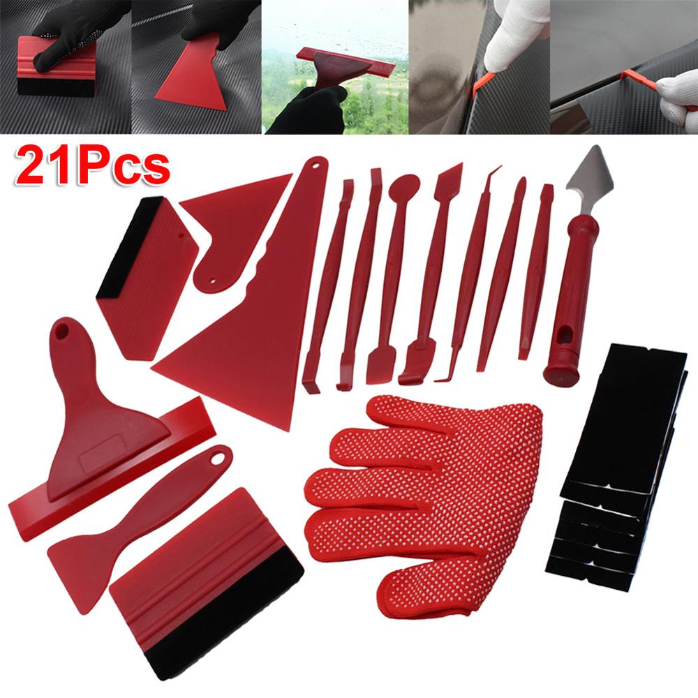 Car Vinyl Wrap Tools Carbon Fiber Film Wrapping Cutter Aid Tool Auto Window Tint Squeegee Razor Scraper Sticker Car Accessories