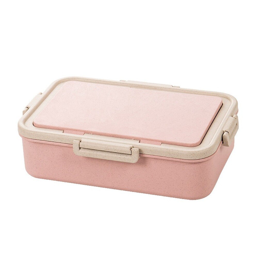 Japanese-style 3 Grid Plastic Rectangle Child Kids Student Insulated Container Bento Lunch Food Box