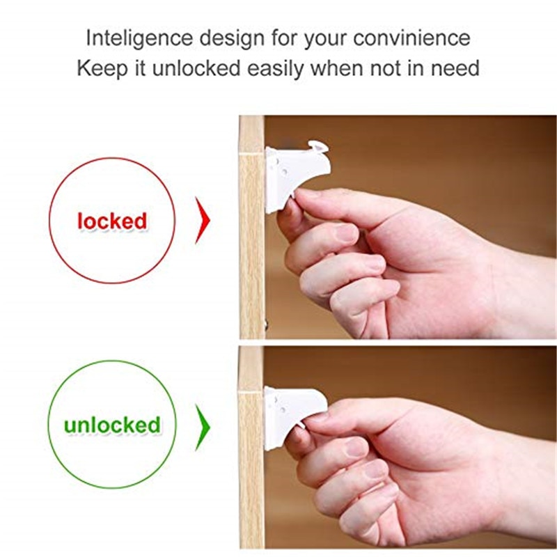 1key 2 locks Magnetic Child Lock Baby Safety Baby Protections Cabinet Door Lock Kids Drawer Locker Security Invisible Locks