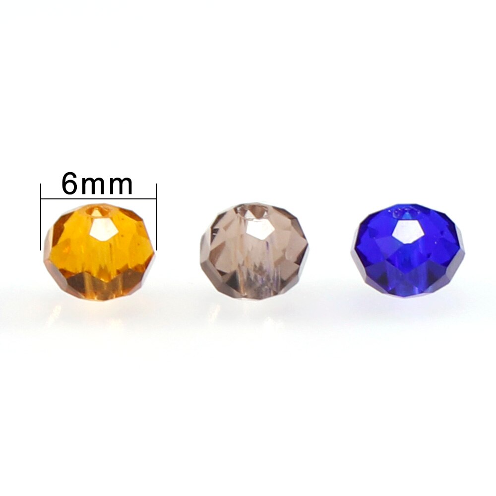 6mm diameter 1 streng ca. 96-100 stk gennemsigtig farve krystal rhinestones perler stof krave kjole syning beklædningsmaterialer