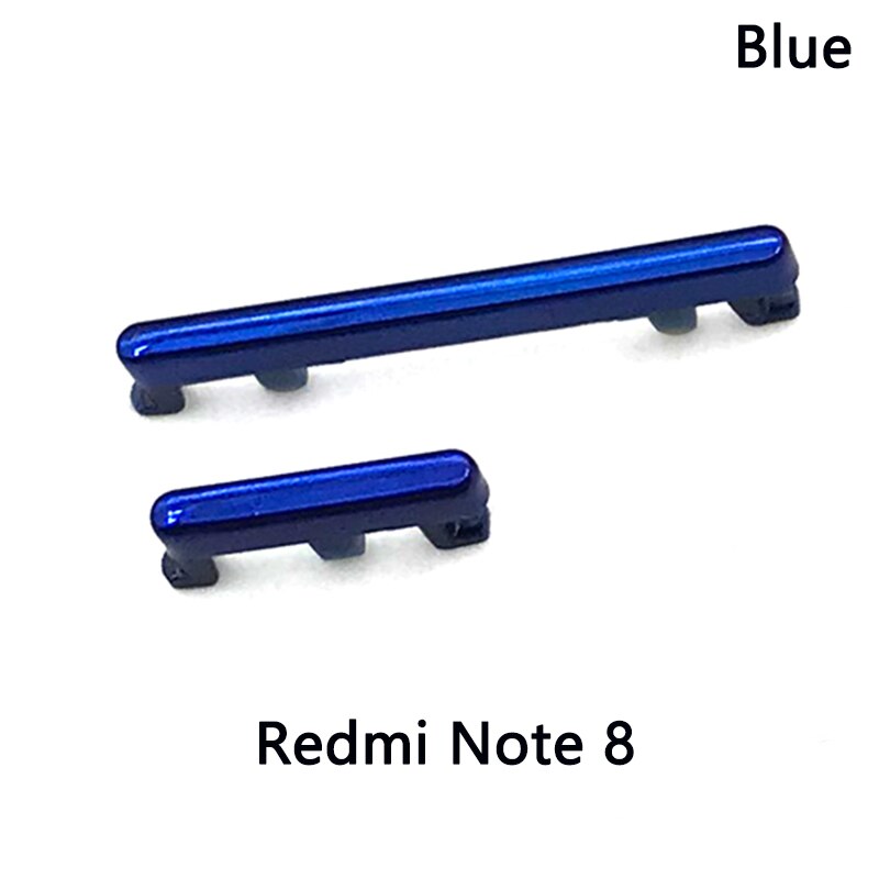 Dla Xiaomi Redmi Note 9S boczny przycisk głośności + włącznik/wyłącznik boczny zestaw dla Xiaomi Redmi Note 10 Pro boczny przycisk głośności: Note 8 Blue