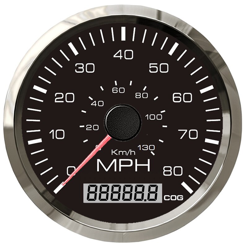 Velocímetro GPS clásico para coche y motocicleta, medidor de velocidad impermeable, 85mm, kilometraje Total ajustable, 9-32V, con retroiluminación: 80M-BS