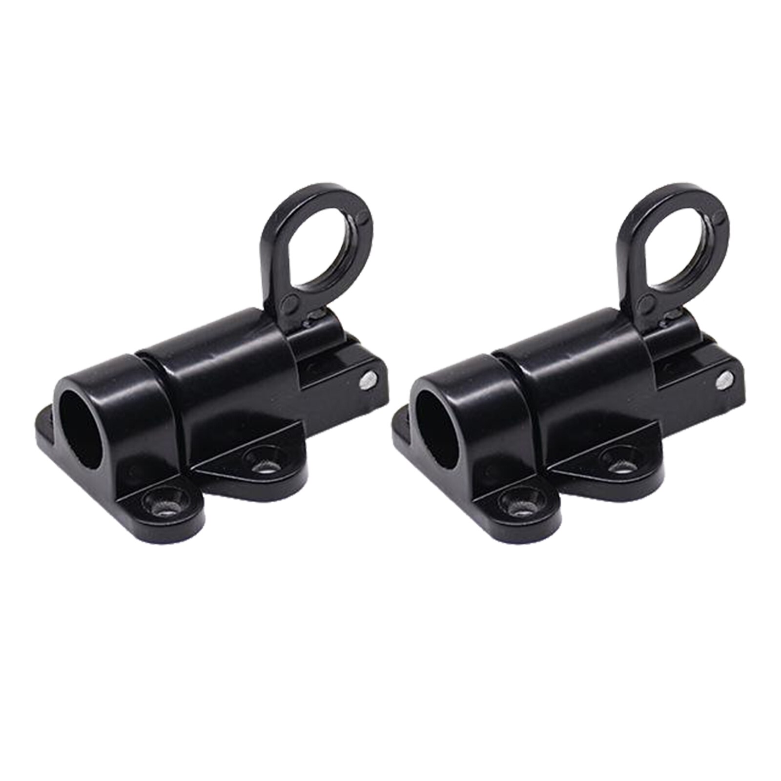 2pcs Metal Door Latch Lock Attic Door Window Gate Security Pull Ring Spring: Black