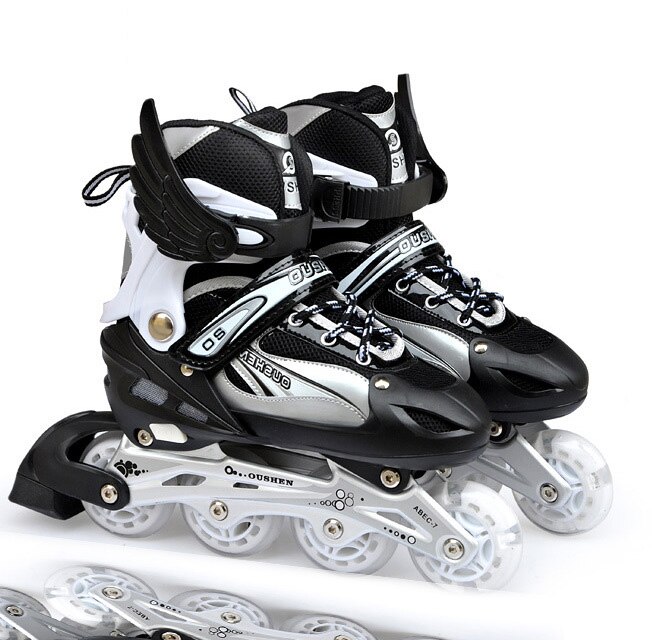 Inline skates adult roller skates adjustable aluminum stand with flash wheels skates exercise