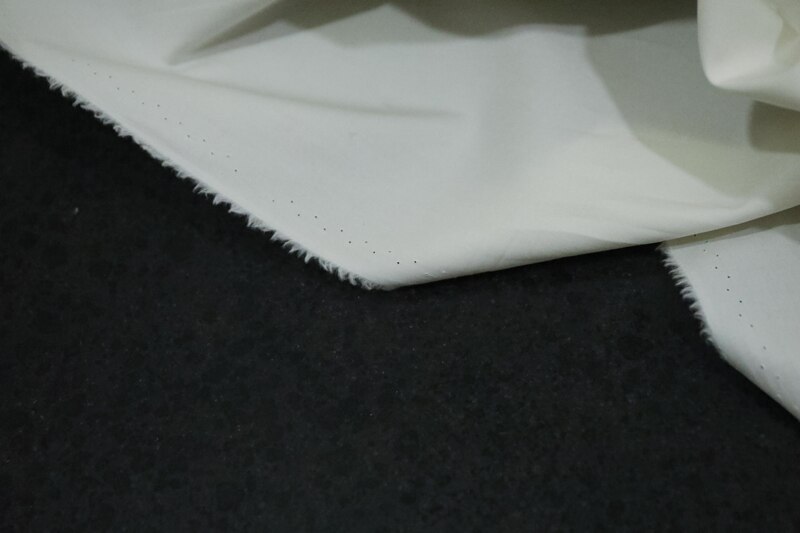 Tela de popelina de algodón blanco marfil, camisa microelástica, tela de , 120x50cm por pieza