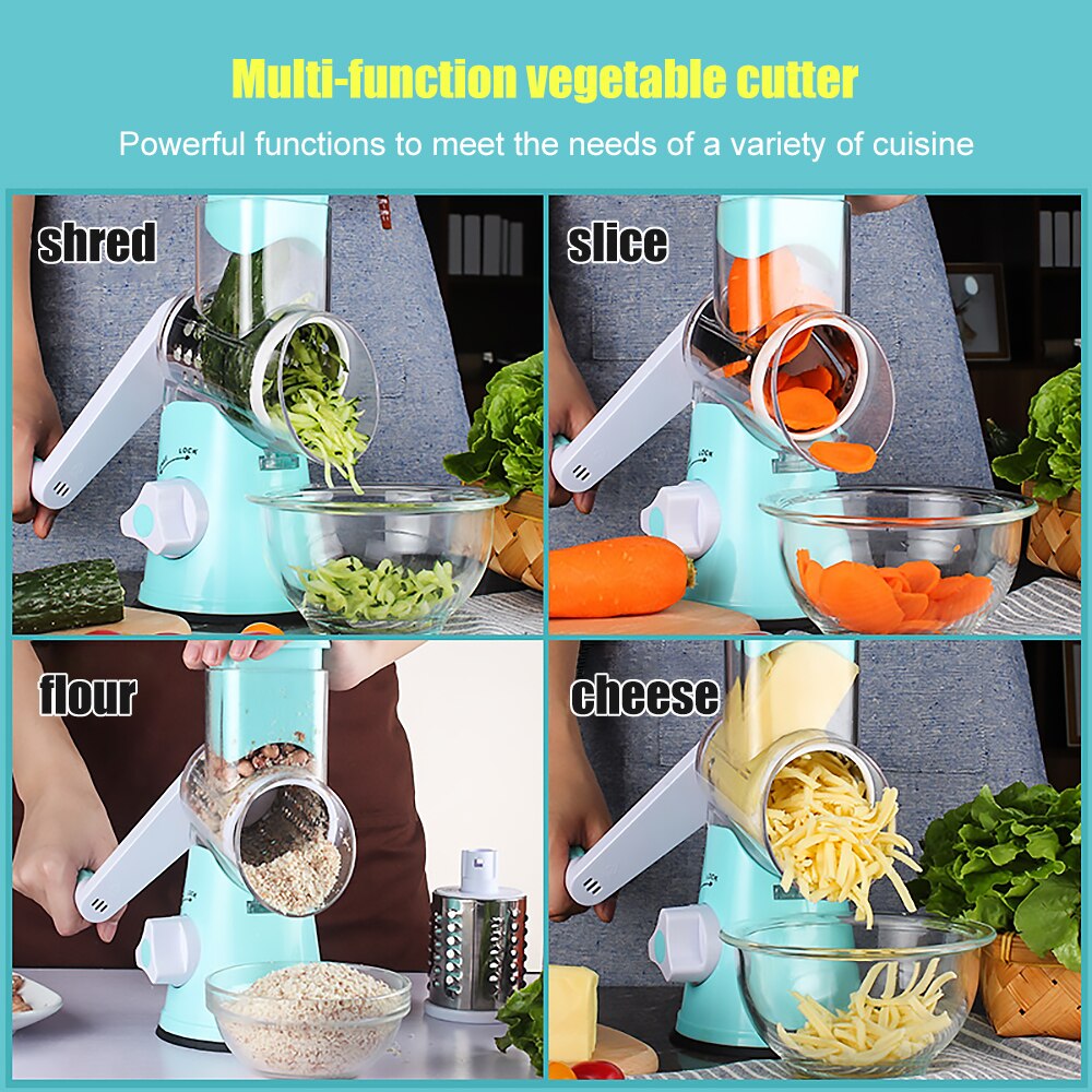 Kitchen Stainless Steel Potato Carrot Grater Slicer Vegetable Cutter Round Mandoline Slicer Chopper Blades Kitchen Gadget Set