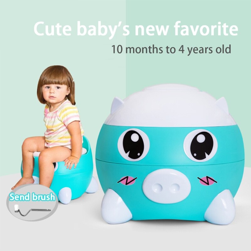 Baby Potty Training Wc Leuke Cartoon Varken Seat Pot Draagbare Comfortabele Rugleuning Kinderen Ondersteek