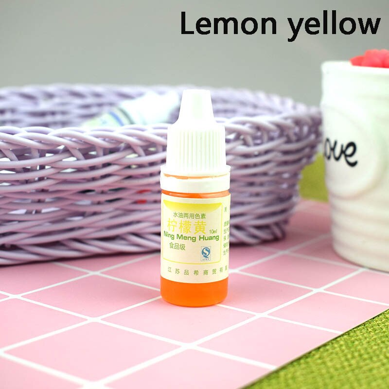 Färgning pigment slem kristall lera uv harts färgning vatten olja dubbel användning pigment gör det själv hantverk dag-ship: Citron gul