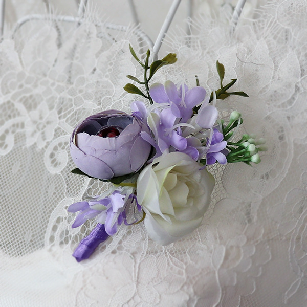 Moda coreana braccialetto chiesa matrimonio corpetto sposa damigella d'onore polso fiore mano bianca fiore braccialetto di nozze gioielli regalo