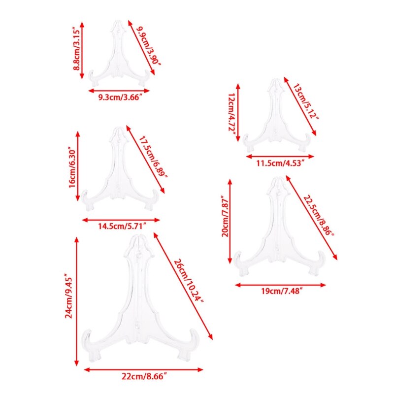 Plastic Display Stand Dish Rack Plate Bowl Picture Frame Photo Pedestal Holder